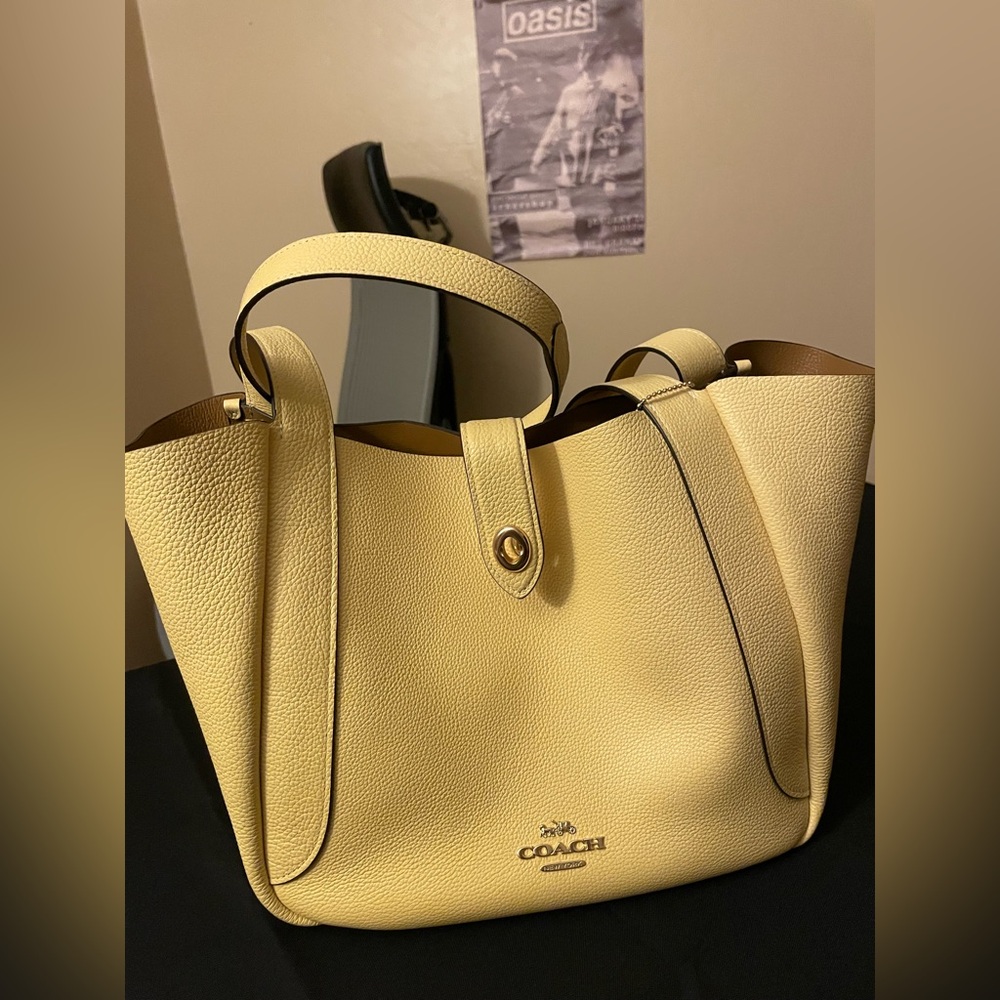Coach yellow Hadley leather tote
